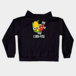 Corn-fuse Funny Confused Pun Kids Hoodie